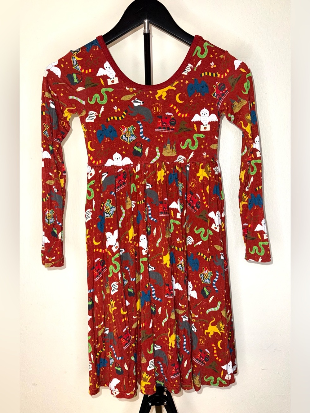 Little Sleepies Harry Potter long-sleeve twirl dress, bamboo/spandex, size 10